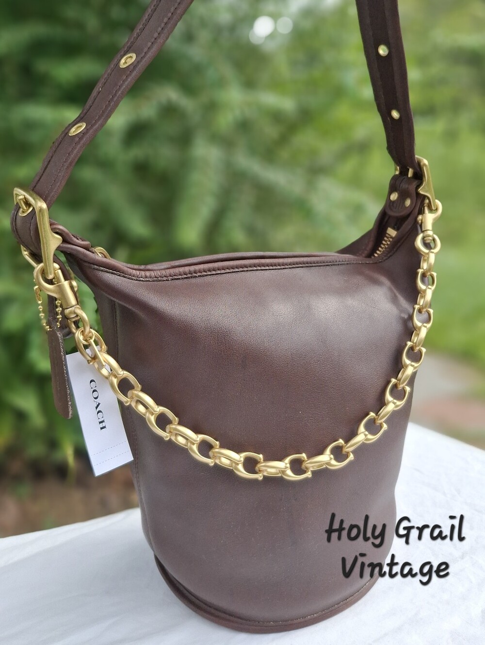 NWT Coach Brass Signature Interlocking C Link Replacement Strap Bag Swag #CE745